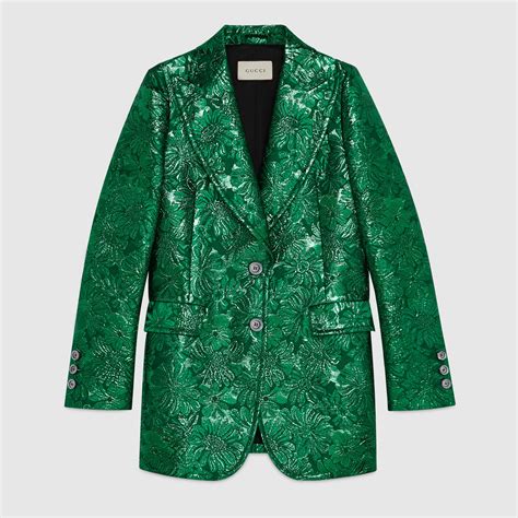 gucci floreal brocade blazer|gucci women's blazer.